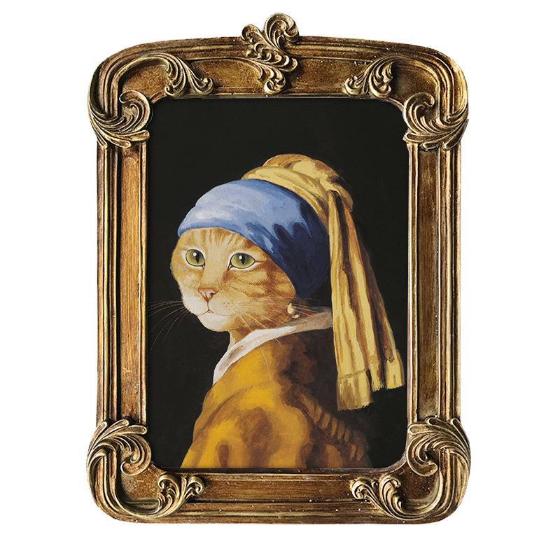 鼎创画框复古树脂相框相架墙面装饰油画框镜框方形树脂工艺框架