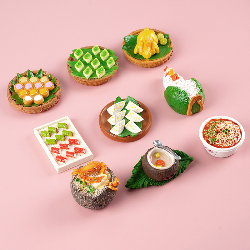 海南特色名菜文昌鸡椰子冰箱贴