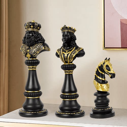 国际象棋样板房树脂金银