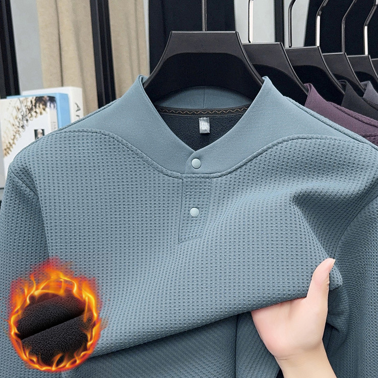 亨利领男中老年不易变形2025年冬季卫衣