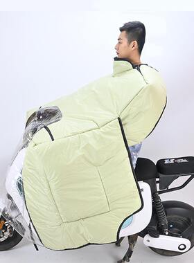 电动车挡风被冬季加绒加厚双面防水2024新款电瓶车斗篷式挡风被罩