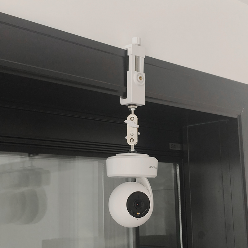 门框吊顶监控摄像头支架夹式免打孔适用小米萤石360海雀通用调节