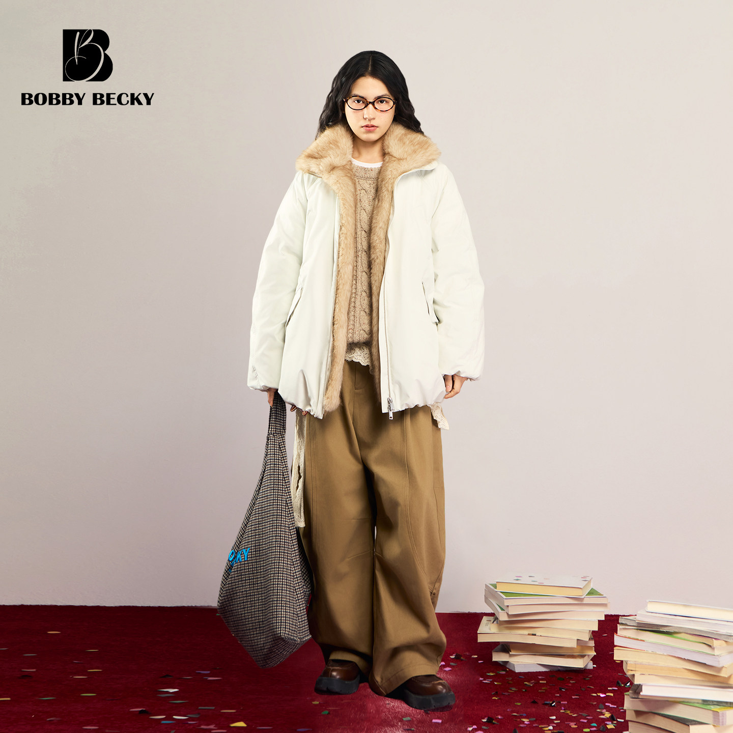 Bobbybecky90白鹅绒羽绒服可拆卸毛领无异味高蓬松可拆卸复古茧型,女装/女士精品,羽绒服,淘宝优惠券,粉丝福利购,淘宝优惠卷