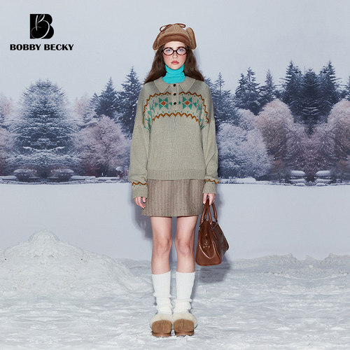 圣诞氛围经典polo毛衣