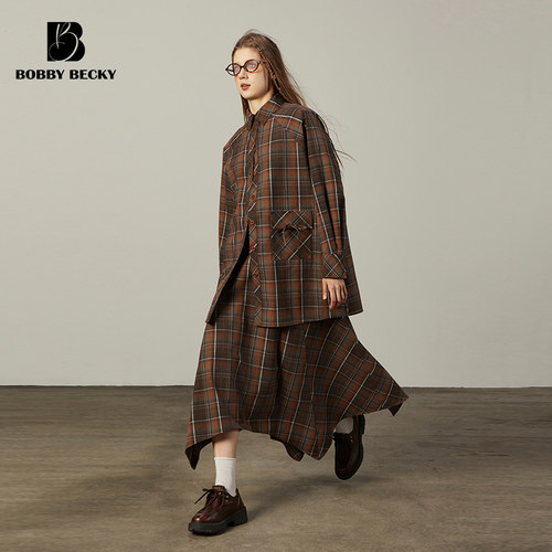 BobbyBecky美拉德半裙格纹衬衣