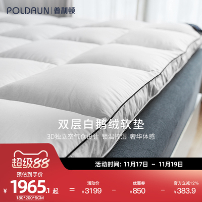 普利波兰羽绒加厚保暖五星级床垫