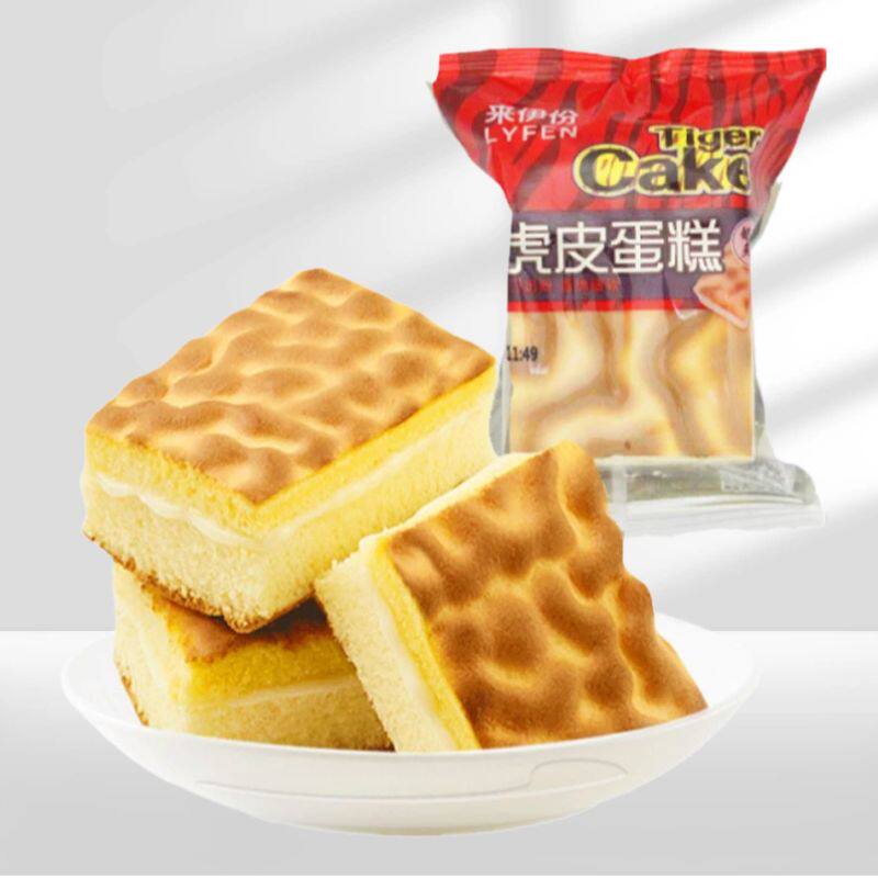 来伊份虎皮蛋糕500g奶油夹心蛋糕糕点面包营养早餐休闲零食来一份