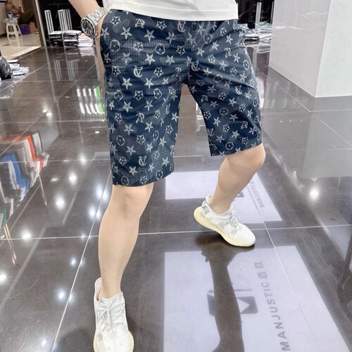 潮牌五分裤直筒轻奢印花短裤