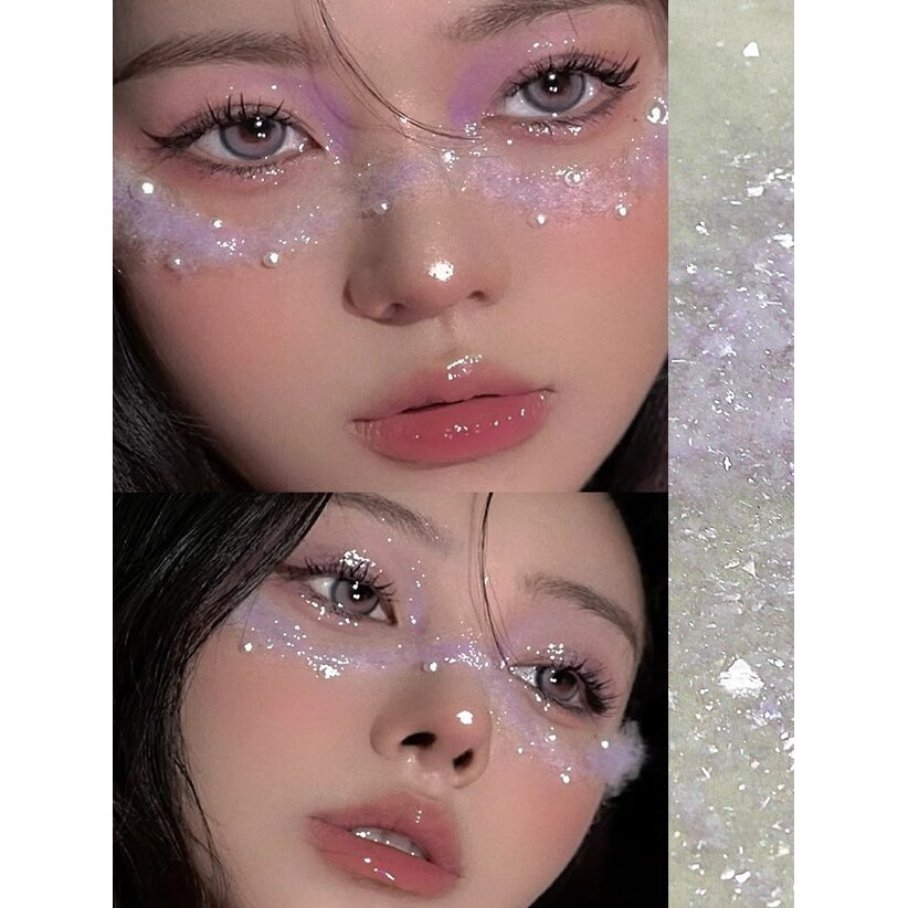 星云珍珠脸贴超闪创意写真演唱会面部眼妆妆容贴音乐节气氛造型跨