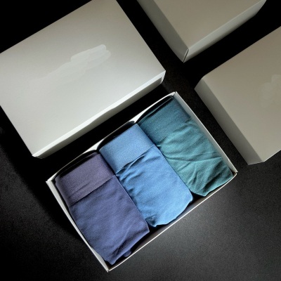 莫代尔男士内裤高腰平角裤三条装