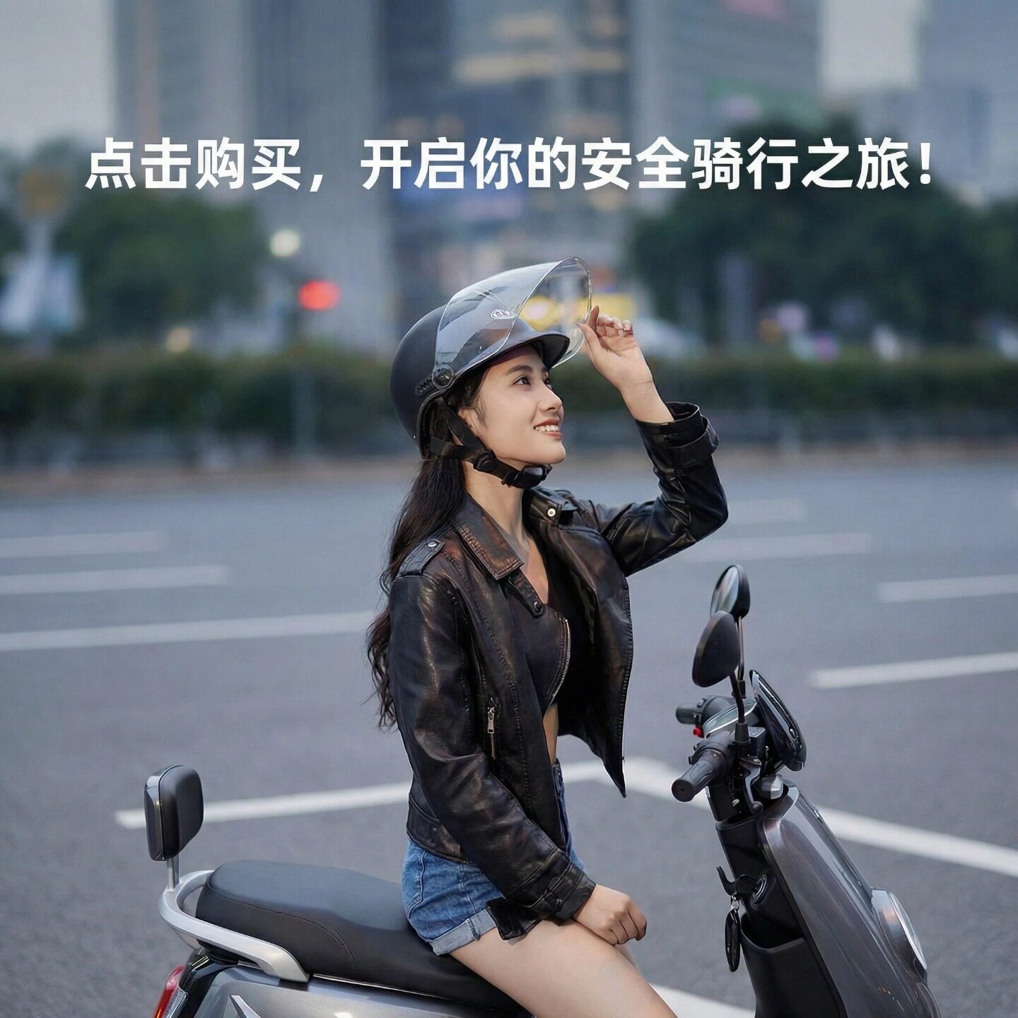 ak艾凯半盔通勤四季防晒电动车图片