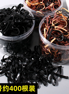 黑色加粗加厚一次性橡皮筋发圈女秋高弹力耐用头绳不伤发扎头发绳