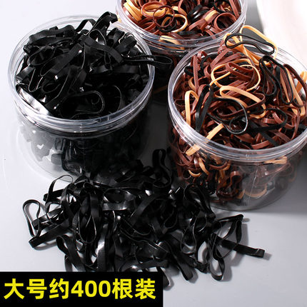 黑色加粗加厚一次性橡皮筋发圈女秋高弹力耐用头绳不伤发扎头发绳
