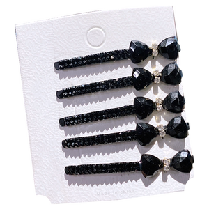 夹子头饰发夹韩国发卡黑色侧边边夹固定头发简约一字刘海碎发顶夹