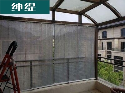 开放式阳台防水帘遮阳帘防晒隔热防盗网防雨窗帘防风