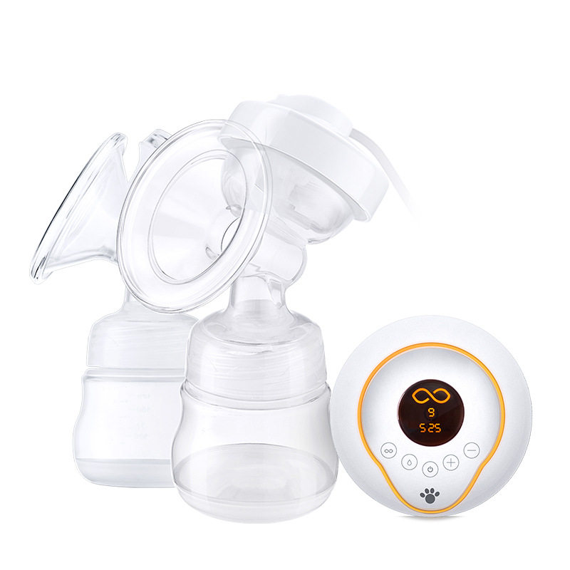 breast pump卡曼奶粉熊款双边吸奶器按摩吸乳器母婴用品英文