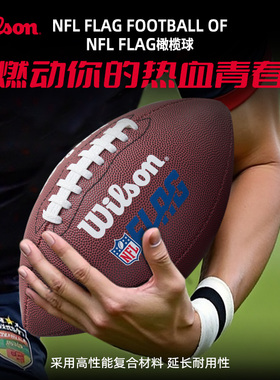 Wilson威尔胜 NFL FLAG 腰旗橄榄球9号7号6号成人青少年儿童专用
