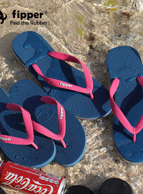 Fipper人字拖Slick夏季时尚夹脚情侣男女外穿防滑时尚凉橡胶拖鞋