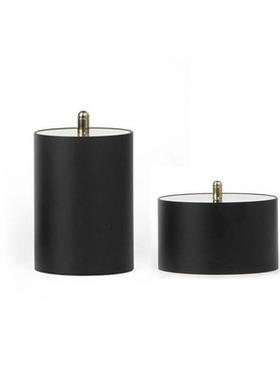 简约现代北欧金属圆盖装饰盒黑色首饰收纳盒梳妆台板房售楼处会所