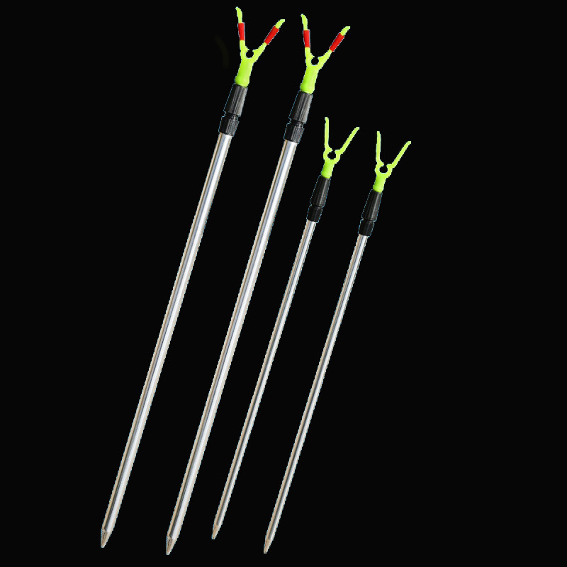 海杆简易支架Y型头不锈钢铝合金地插海杆支架渔具沙滩钓鱼支架