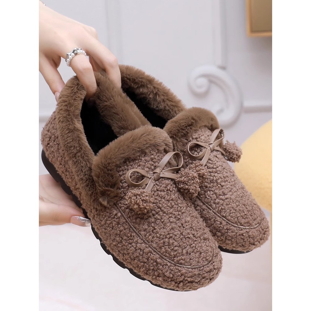 冬季老北京布鞋软底加绒毛毛鞋平底懒人休闲防滑女士时尚豆豆棉鞋,女鞋,乐福鞋（豆豆鞋）,淘宝优惠券,粉丝福利购,淘宝优惠卷