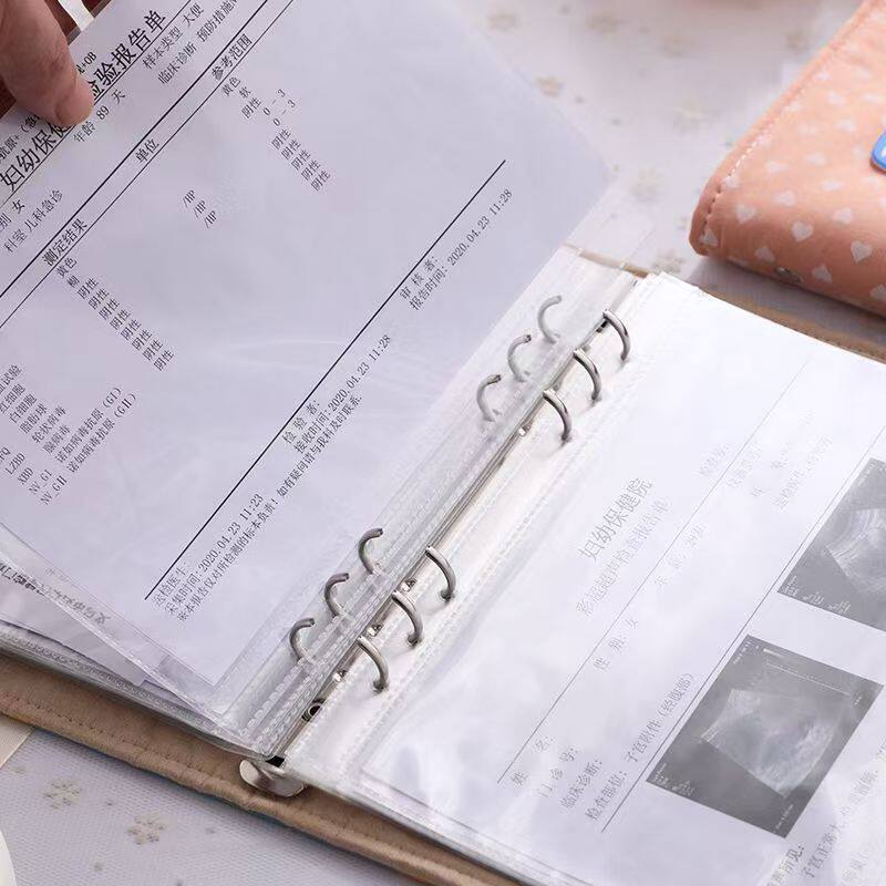 孕检收纳册产检资料收纳袋软皮孕妇b超手册产检资料记录文件夹
