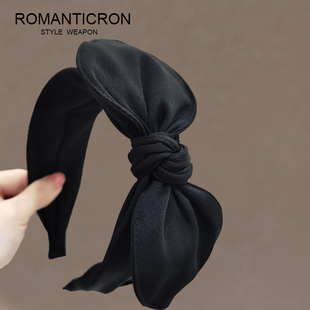 蝴蝶结发箍头饰网红2024年新款 压发高级减龄头箍宽边气质发卡头窟