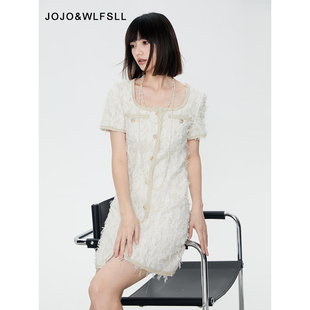 JOJOWLFSLL女装2026春季新款法式小香风连衣裙高级感名媛高端裙子