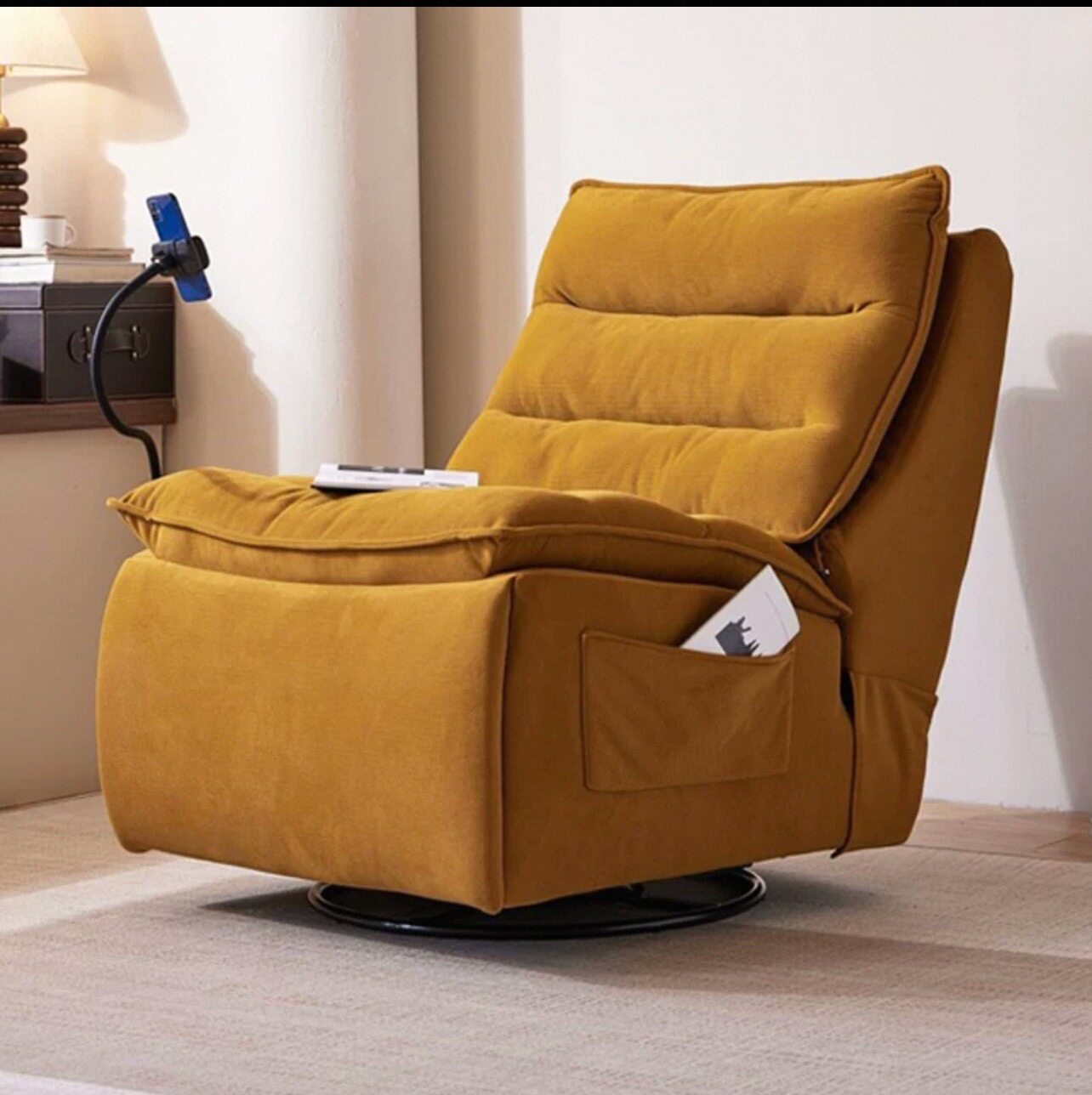 手动电动可旋转可摇可躺单人沙发椅懒人沙发躺椅带手机支架