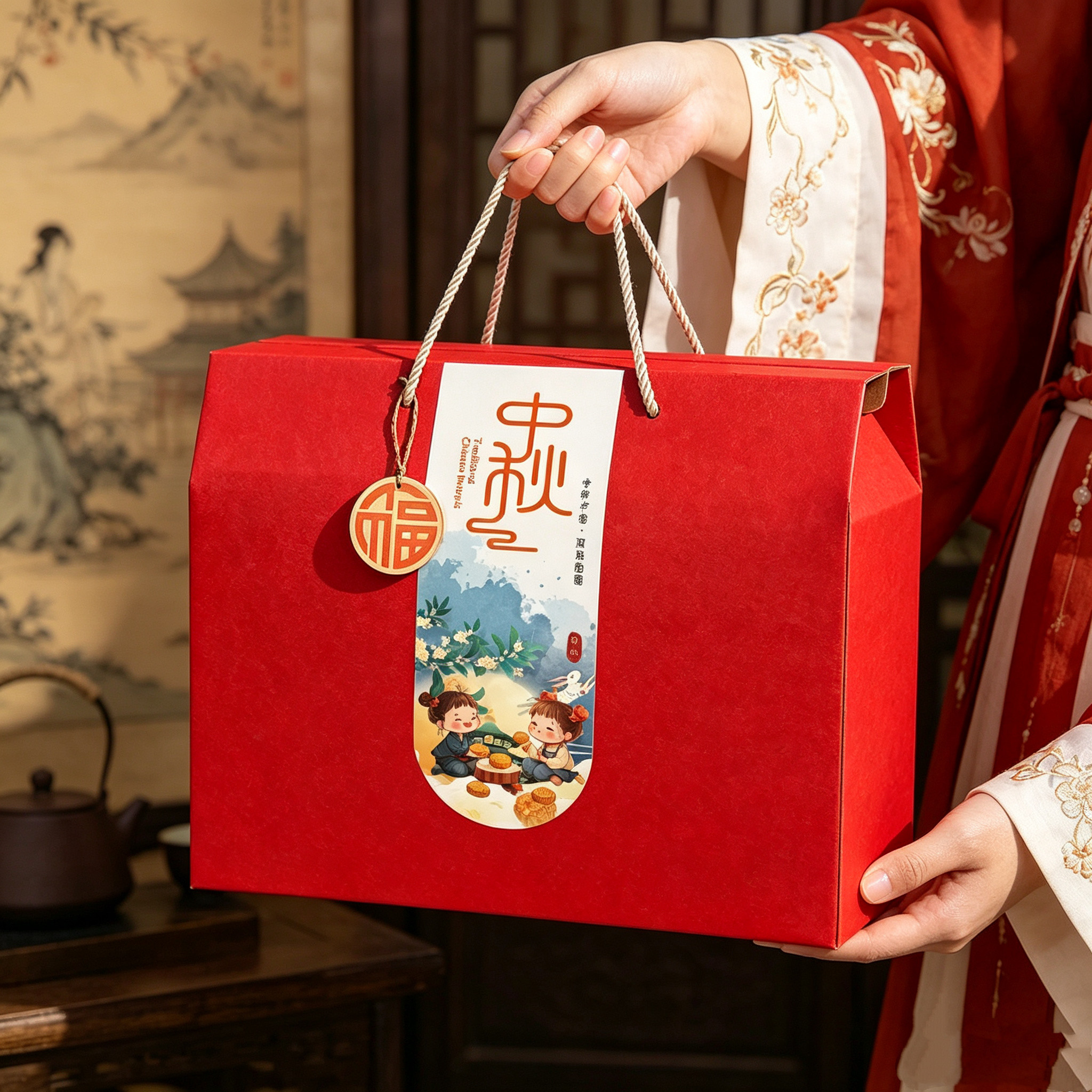 月饼礼盒包装盒通用食品海鲜干果糕点礼盒空盒中秋送礼礼品盒批发