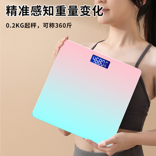lot乐天工厂直供渐变体重秤人体秤家用成人称重电子秤