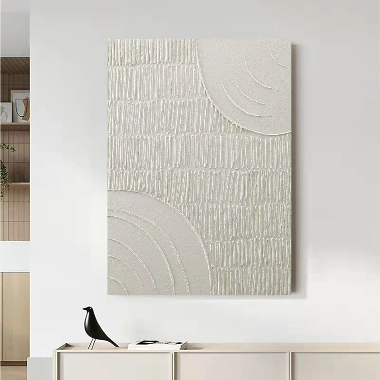 现代简约纯手绘3D立体油画玄关过道走廊高级感装饰画客厅餐厅挂画图片