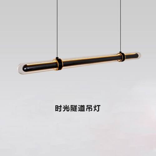 餐厅吊灯意式极简高级感现代简约创意设计师长条一字岛台餐厅灯