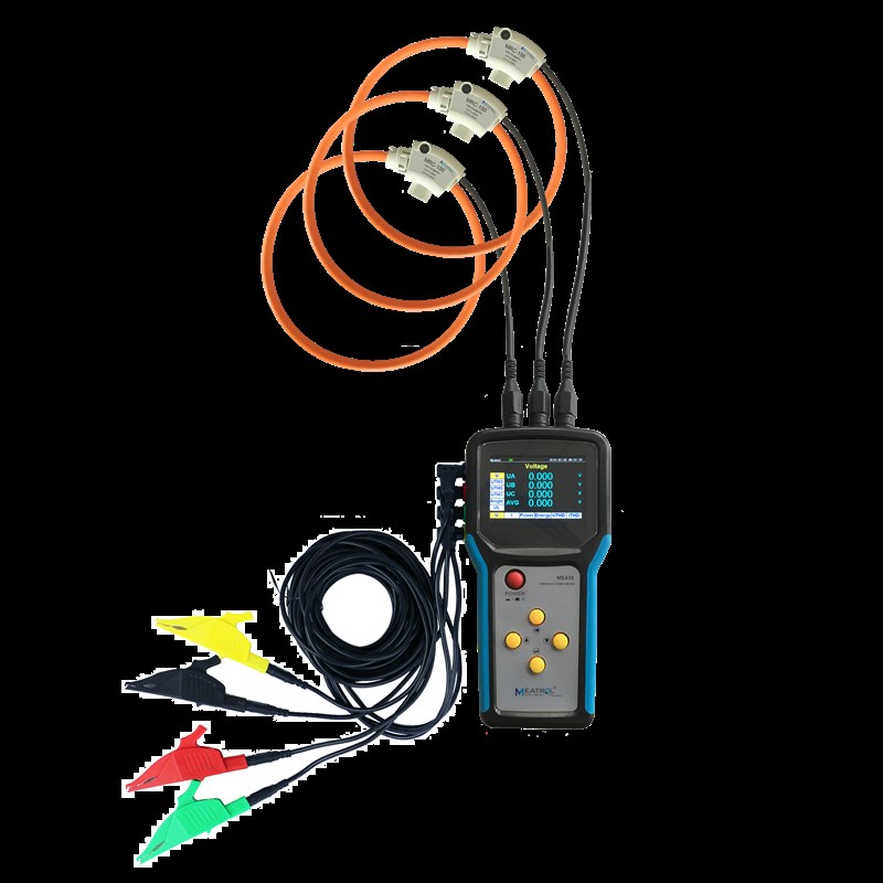【品研】aME435手持式三相功率电能分析仪/线圈电表  罗氏线圈