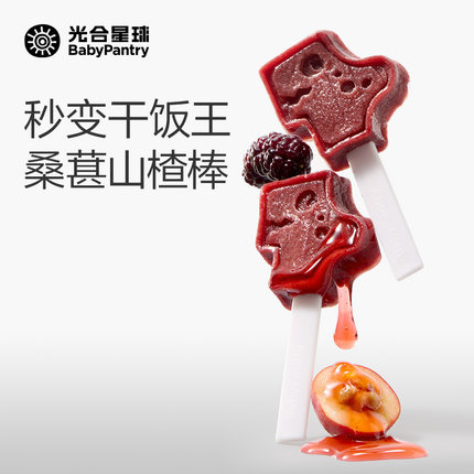 光合星球桑葚山楂棒鸡内金开胃儿童零食棒棒糖婴幼儿无添加白砂糖