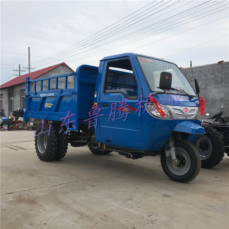 柴油三轮车农用载重王建筑小型工地工程燃油三马子自卸翻斗五轮.