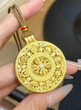 项链 福运八宝罗盘锁骨链轻奢小众配饰