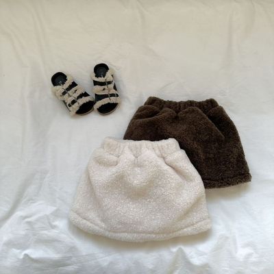 女童半身裙短裙冬季绒绒小公主