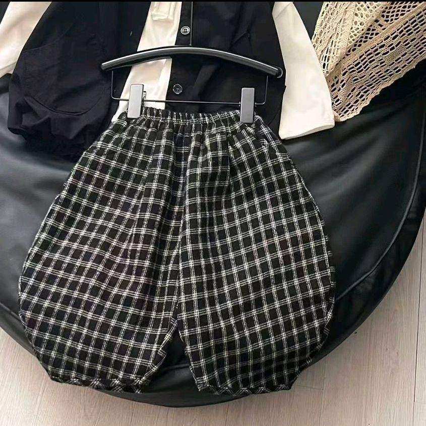 男童女童韩系加厚格子裤秋冬新款儿童休闲哈伦裤女宝宝宽松长裤潮,童装/婴儿装/亲子装,裤子,淘宝优惠券,粉丝福利购,淘宝优惠卷