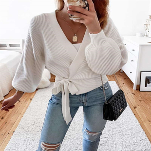 Woman Sweaters Cardigan Autumn Winter Long Sleeve Loose Knit