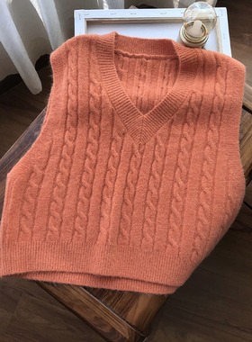 Muyogrt Autumn Sweater Vest Women's Solid Knitted Vest Korea