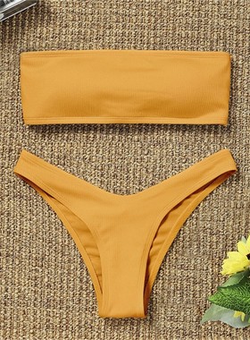2021 Solid Bikini Brazillian Swimsuit Women Bikini Set Sexy