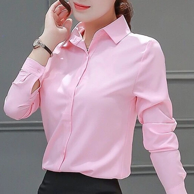 Women Cotton Shirts Women White Shirt  Long Sleeve  Blouse F