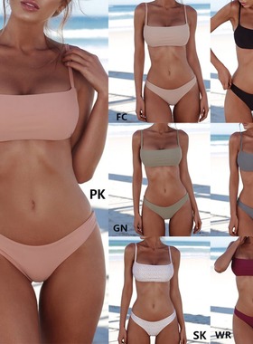 2021 New Sexy Push Up Unpadded Brazilian Bikini Set Women Vi