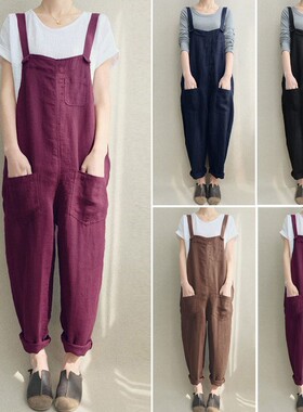 2019 New Womens Jumper Overalls Cami Loose Romper Oversize L