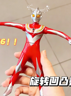 奥特玩具可动手办按压旋转迪迦赛罗超人偶美国队长钢铁侠蜘蛛侠曼