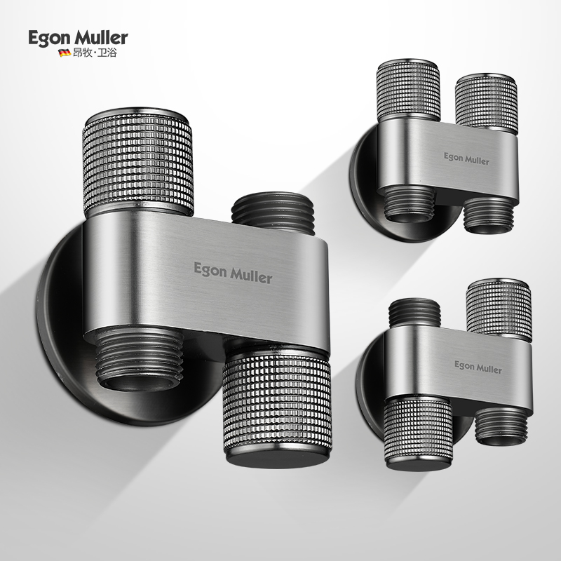 昂牧一进二出角阀全铜上下二出