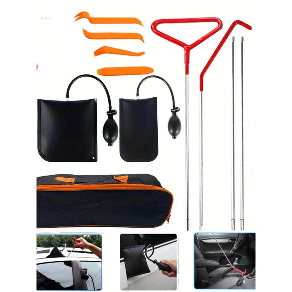 车门开锁气囊套装汽车凹陷修覆维护工具不锈钢杆子内饰拆卸起子楔