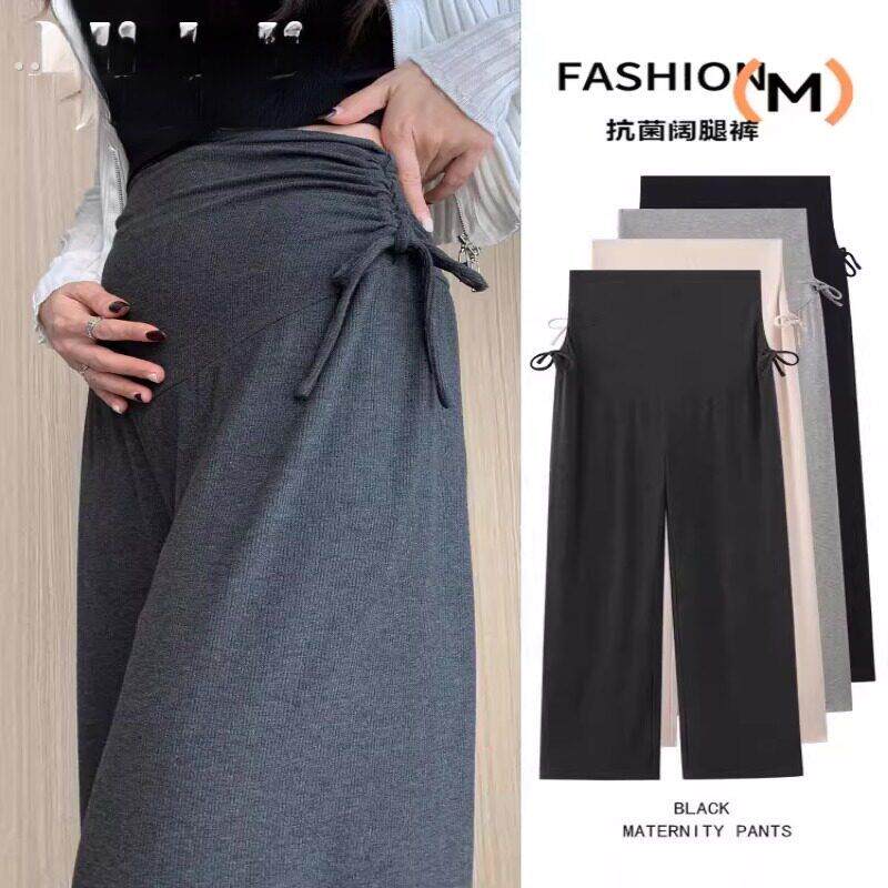 孕妇裤子夏季薄款外穿阔腿裤春秋2025新款休闲直筒长裤小个子夏装