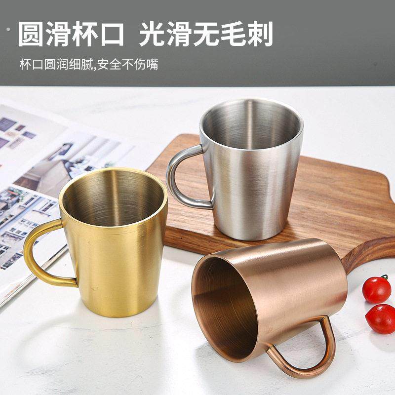 304韩式餐厅啤酒马克杯幼儿园水杯牛奶杯欧式杯子带手柄双层杯,餐饮具,马克杯,淘宝优惠券,粉丝福利购,淘宝优惠卷